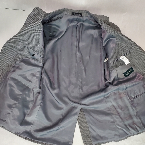 Lauren Ralph Lauren Mens Light Gray 2 Button Blazer Sports Coat Size 39R - Picture 8 of 12